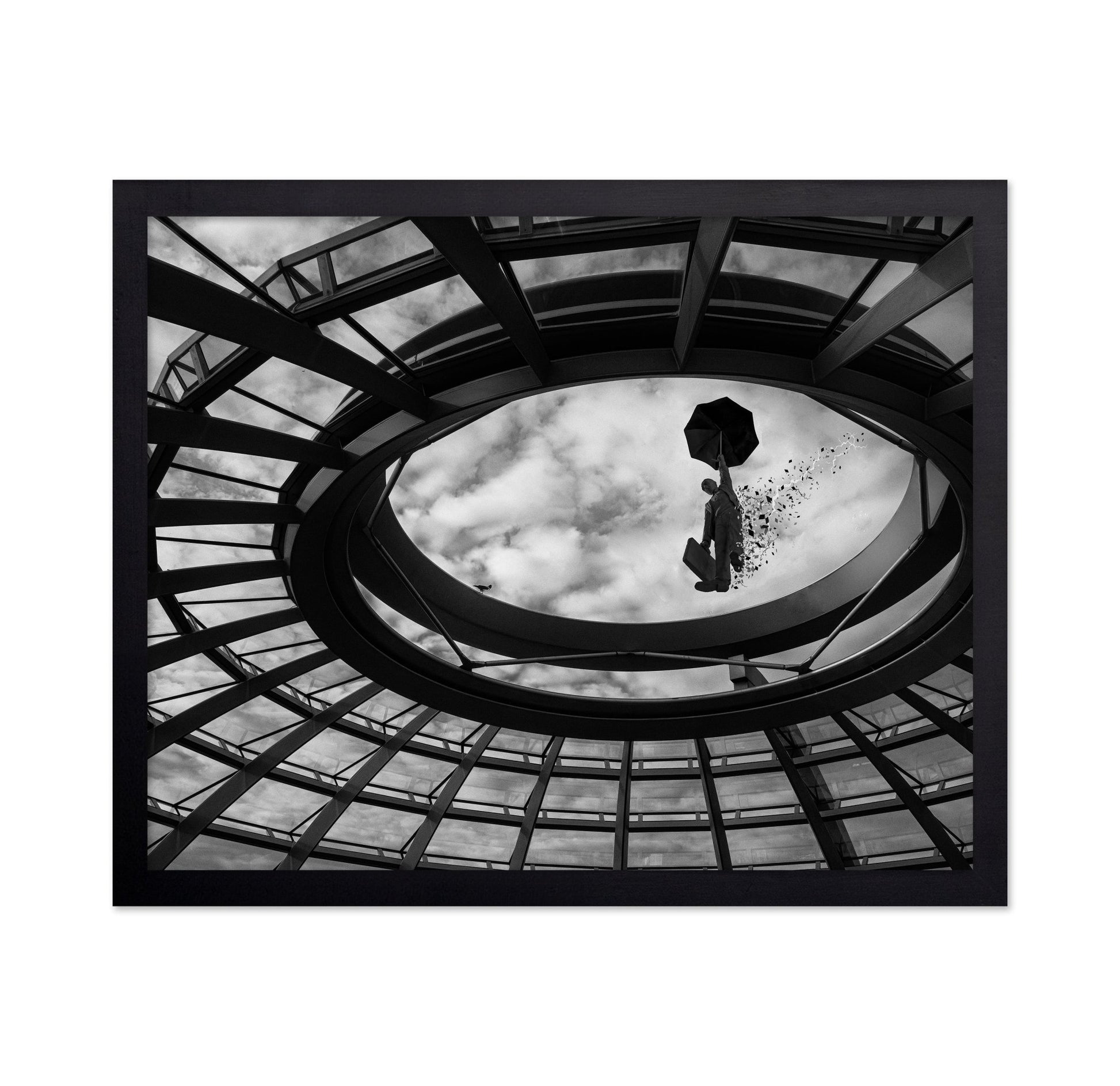 Floating Umbrella Man