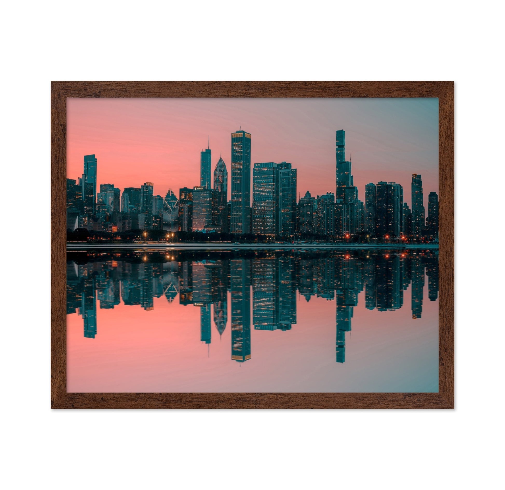 Chicago Sunset Reflection