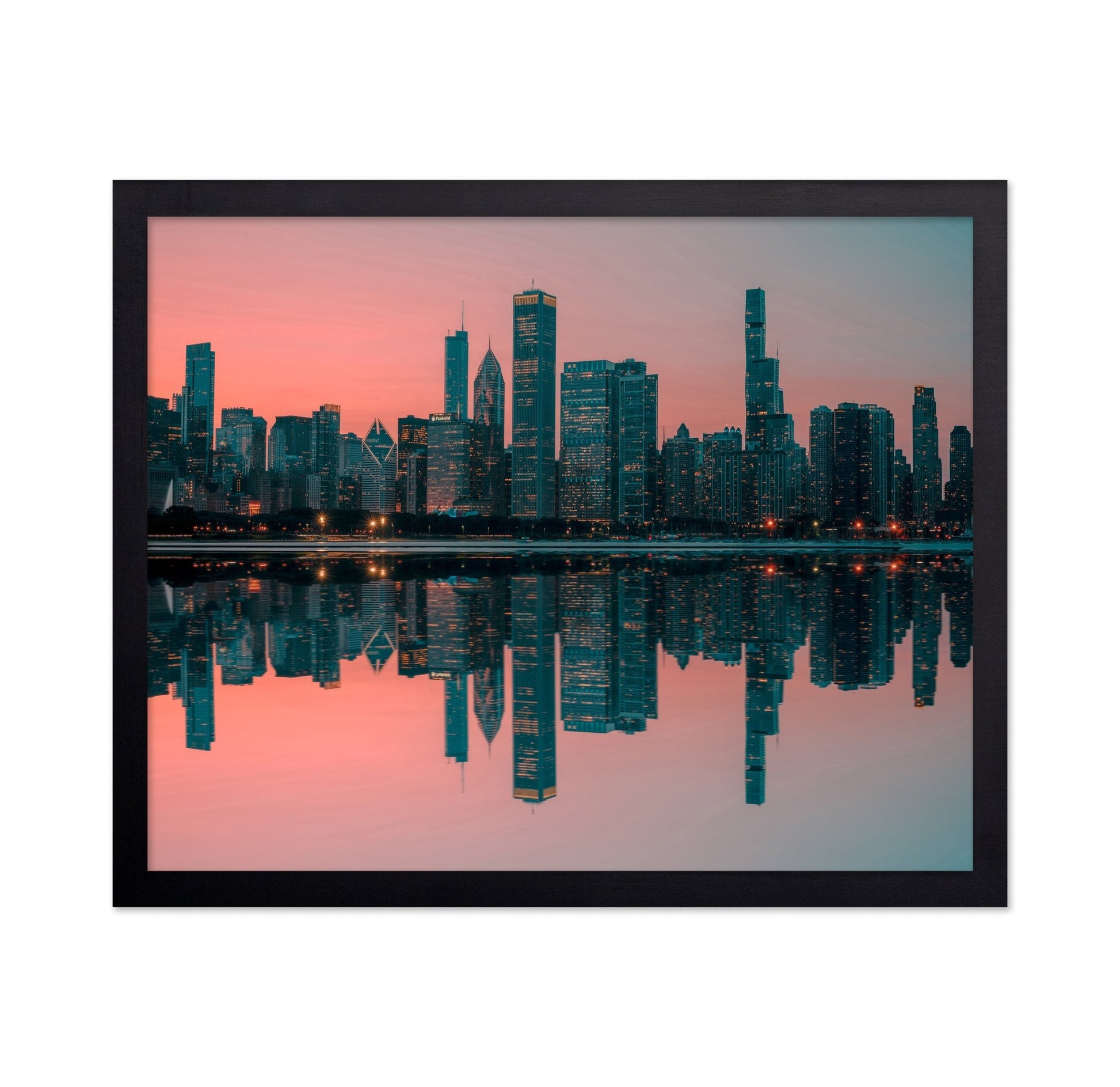 Chicago Sunset Reflection