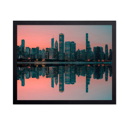 Chicago Sunset Reflection