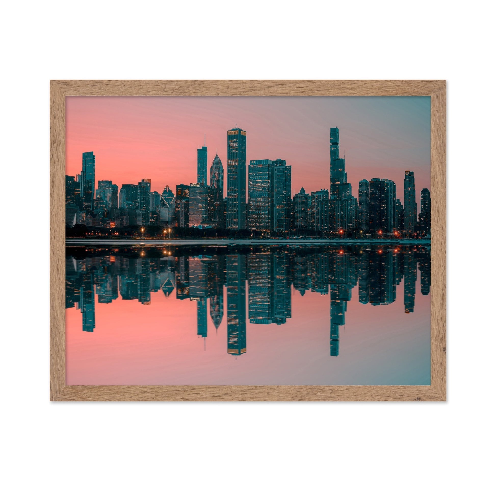 Chicago Sunset Reflection