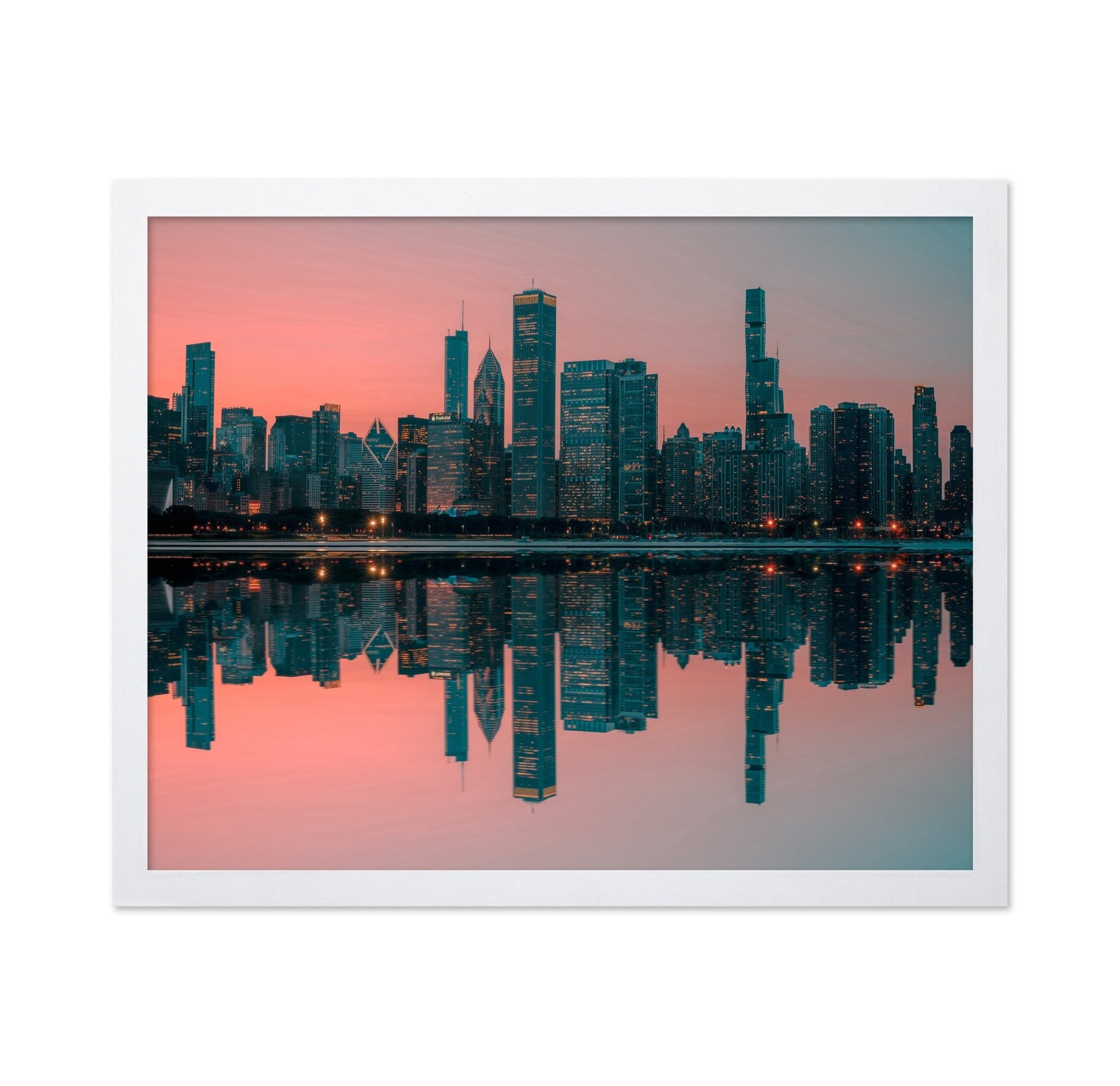 Chicago Sunset Reflection