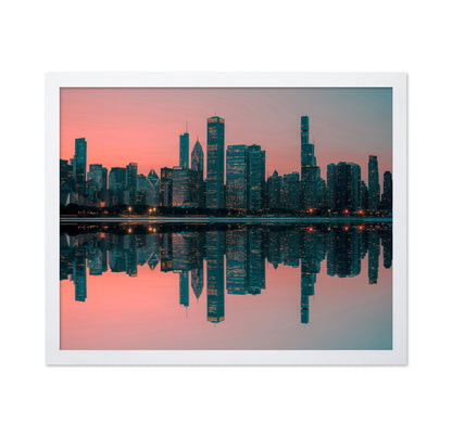 Chicago Sunset Reflection