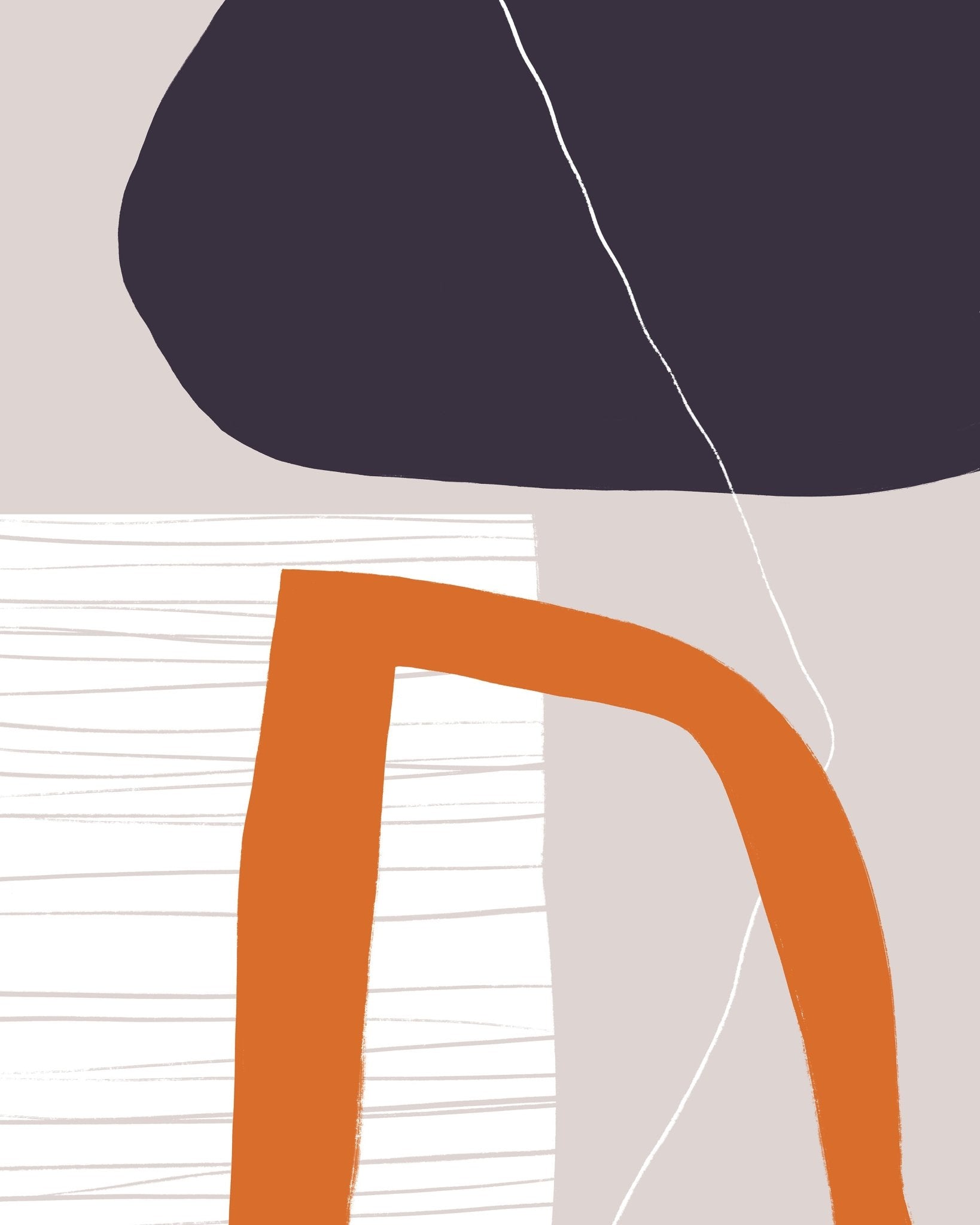 Orange Curve Abstract