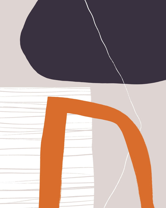 Orange Curve Abstract