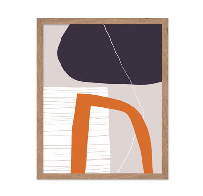 Orange Curve Abstract