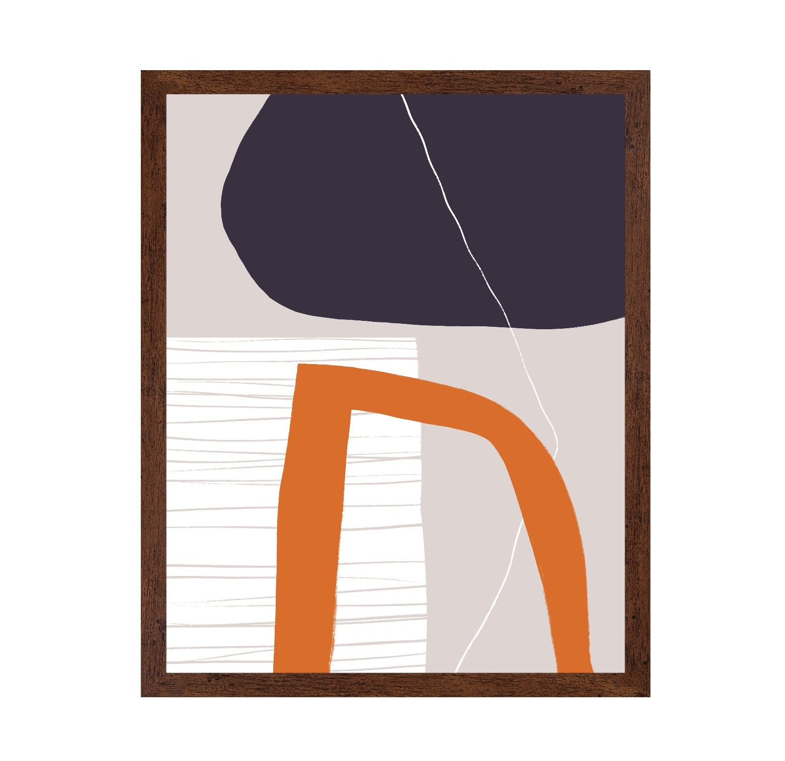 Orange Curve Abstract