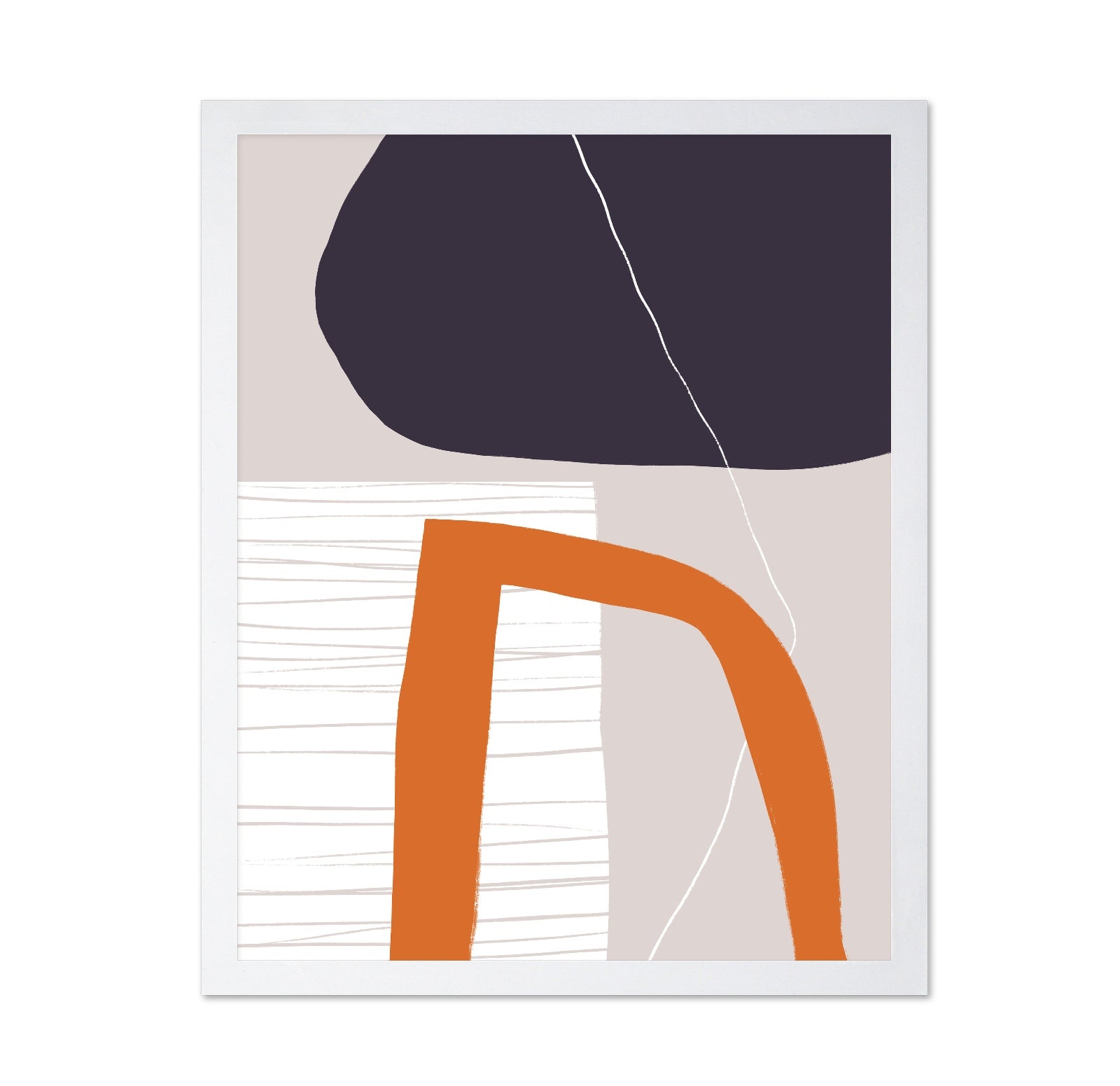 Orange Curve Abstract