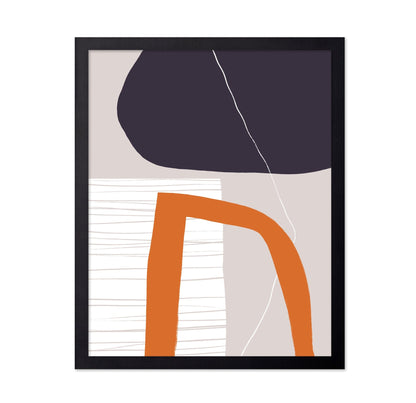 Orange Curve Abstract