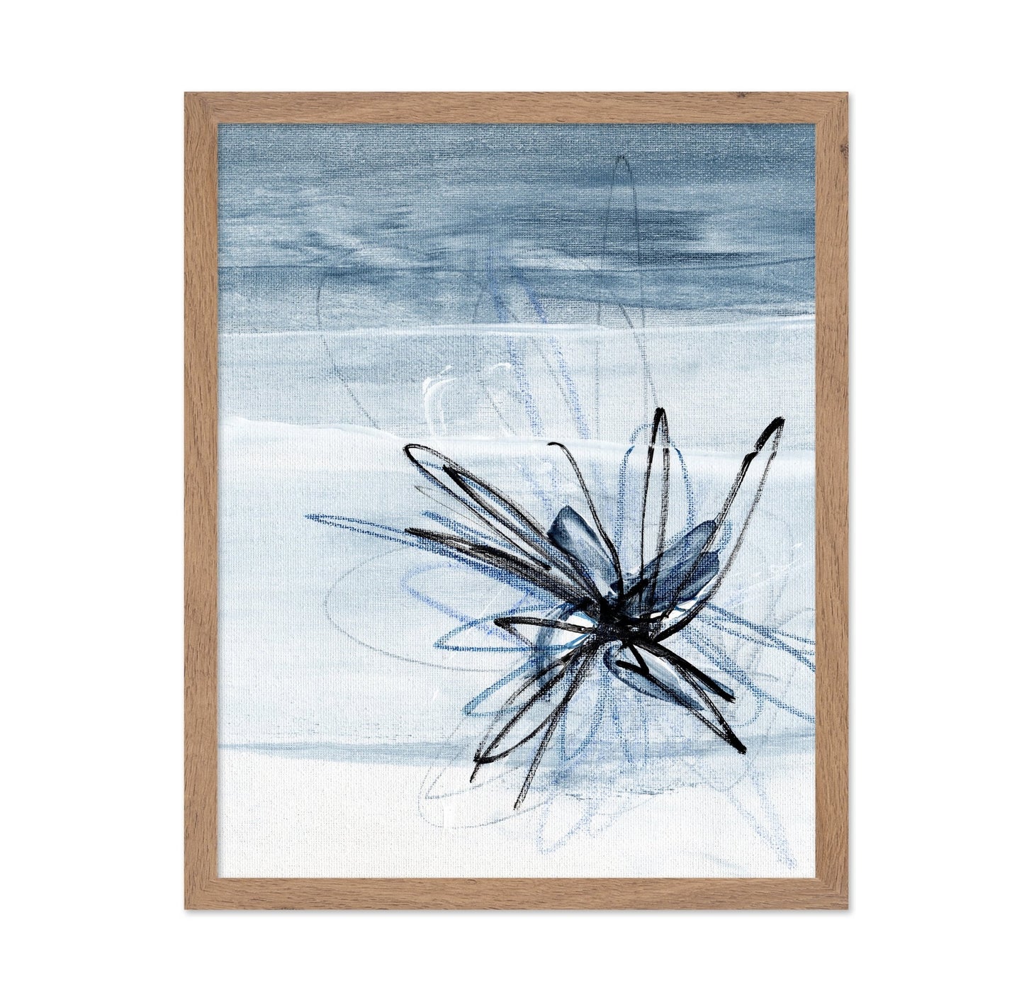 Blue Floral Sketch No1