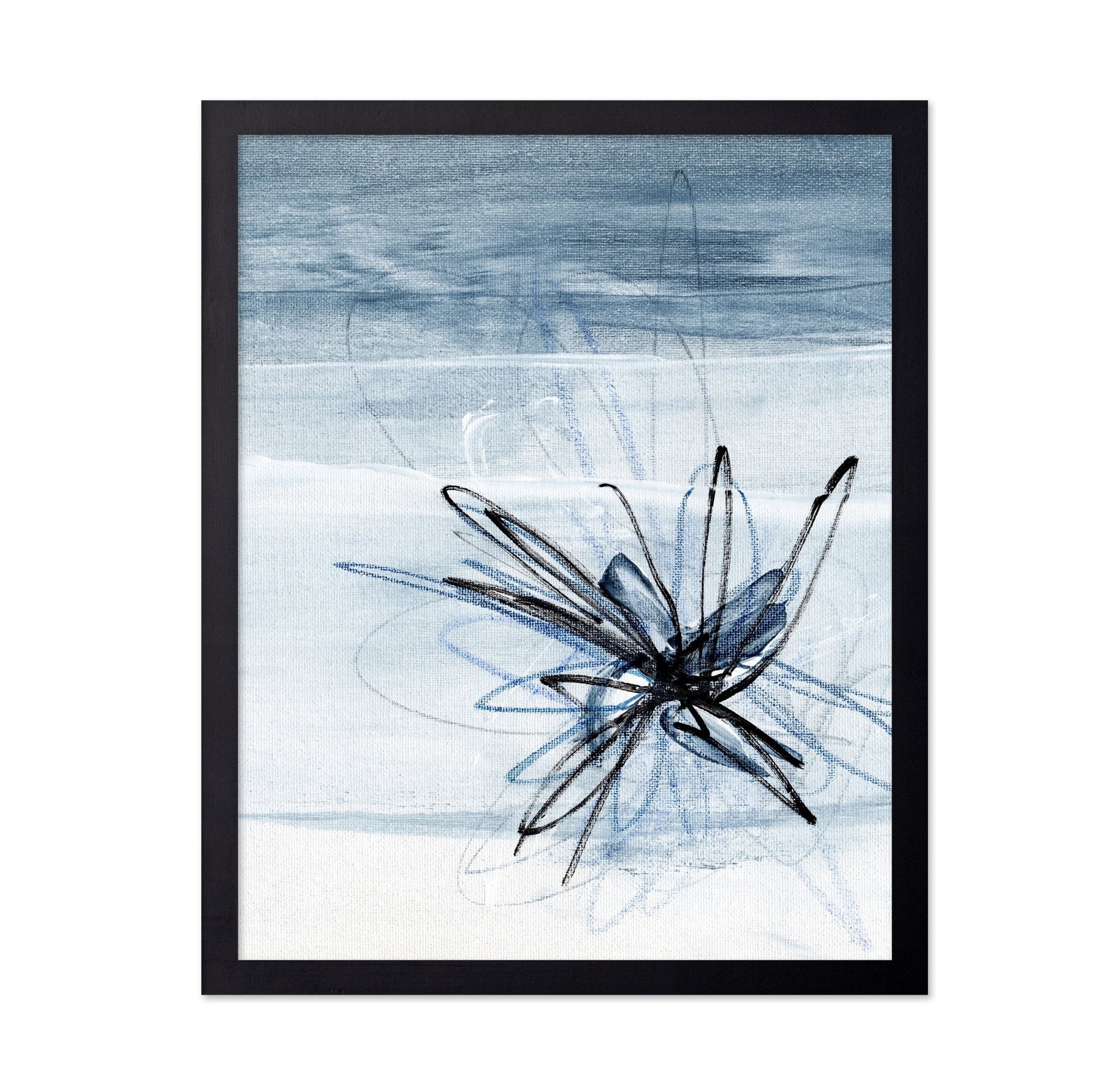 Blue Floral Sketch No1