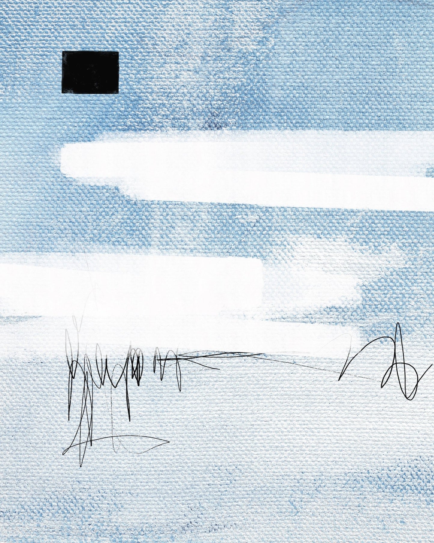 Blue Canvas Scribble