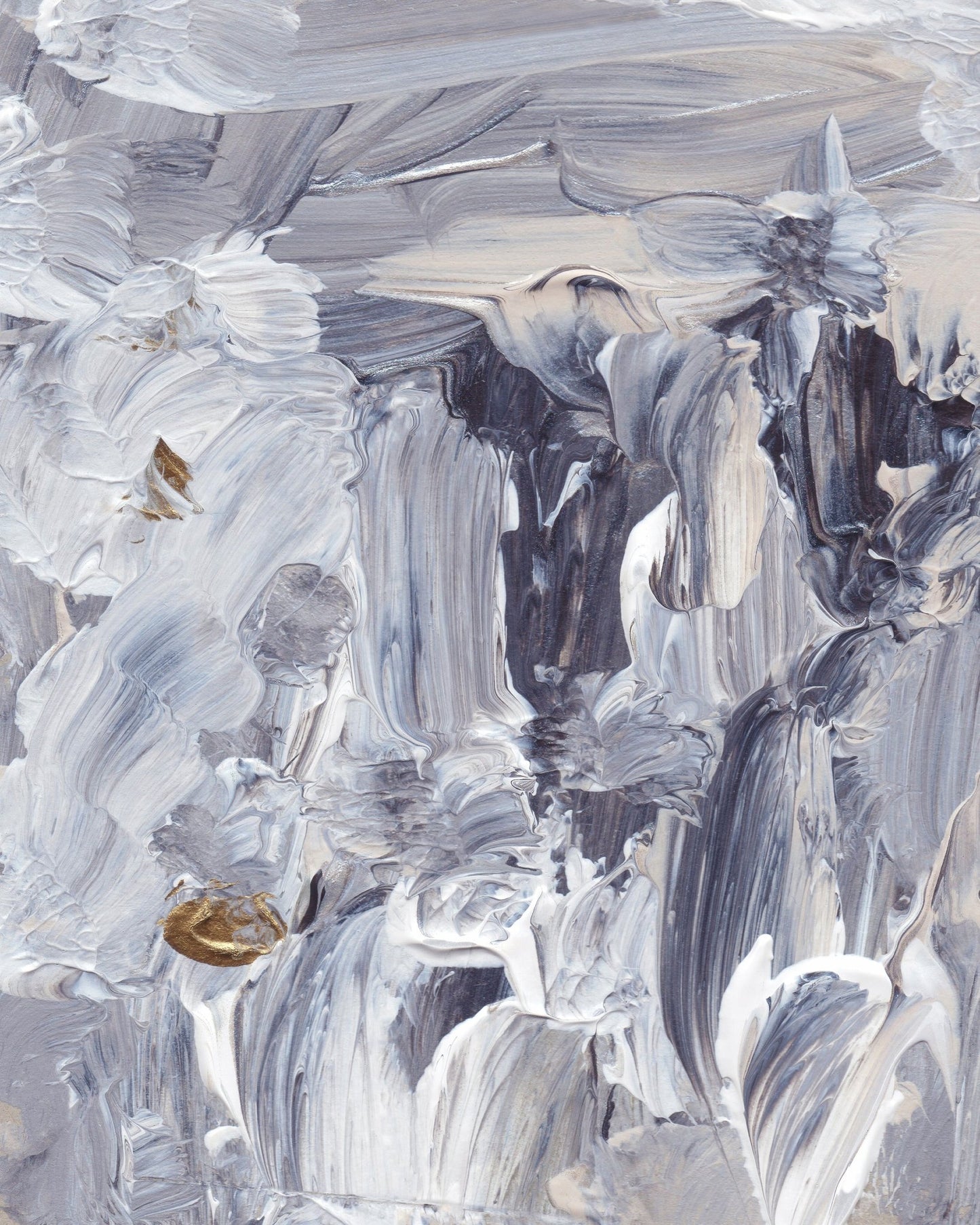 Silver Floral Flow