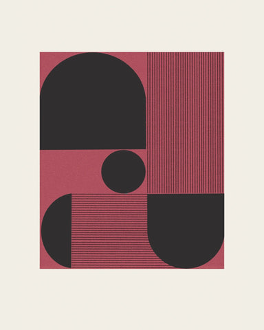 Red Geometric Balance No2