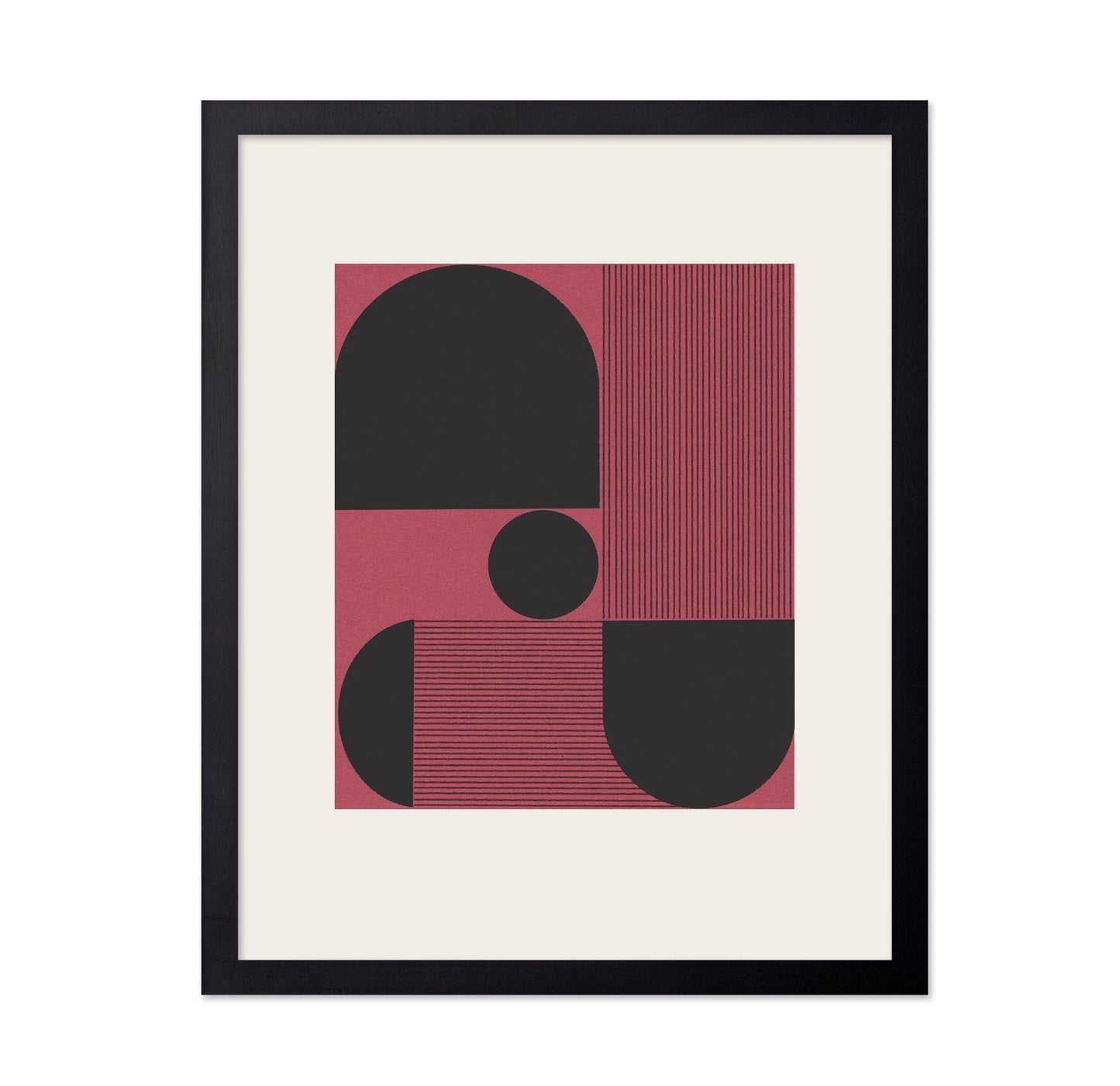 Red Geometric Balance No2