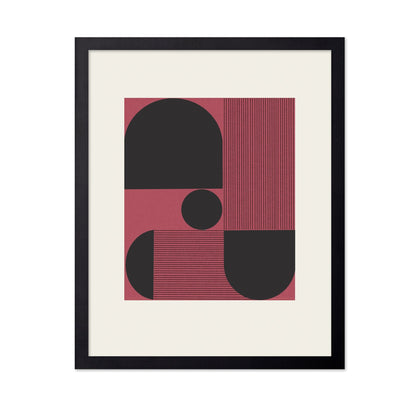 Red Geometric Balance No2