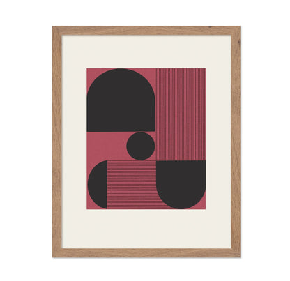 Red Geometric Balance No2
