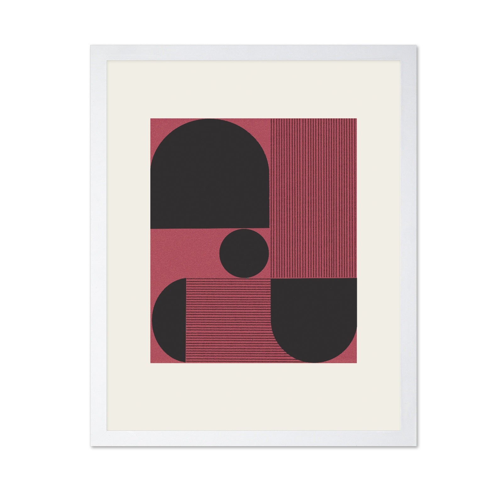 Red Geometric Balance No2