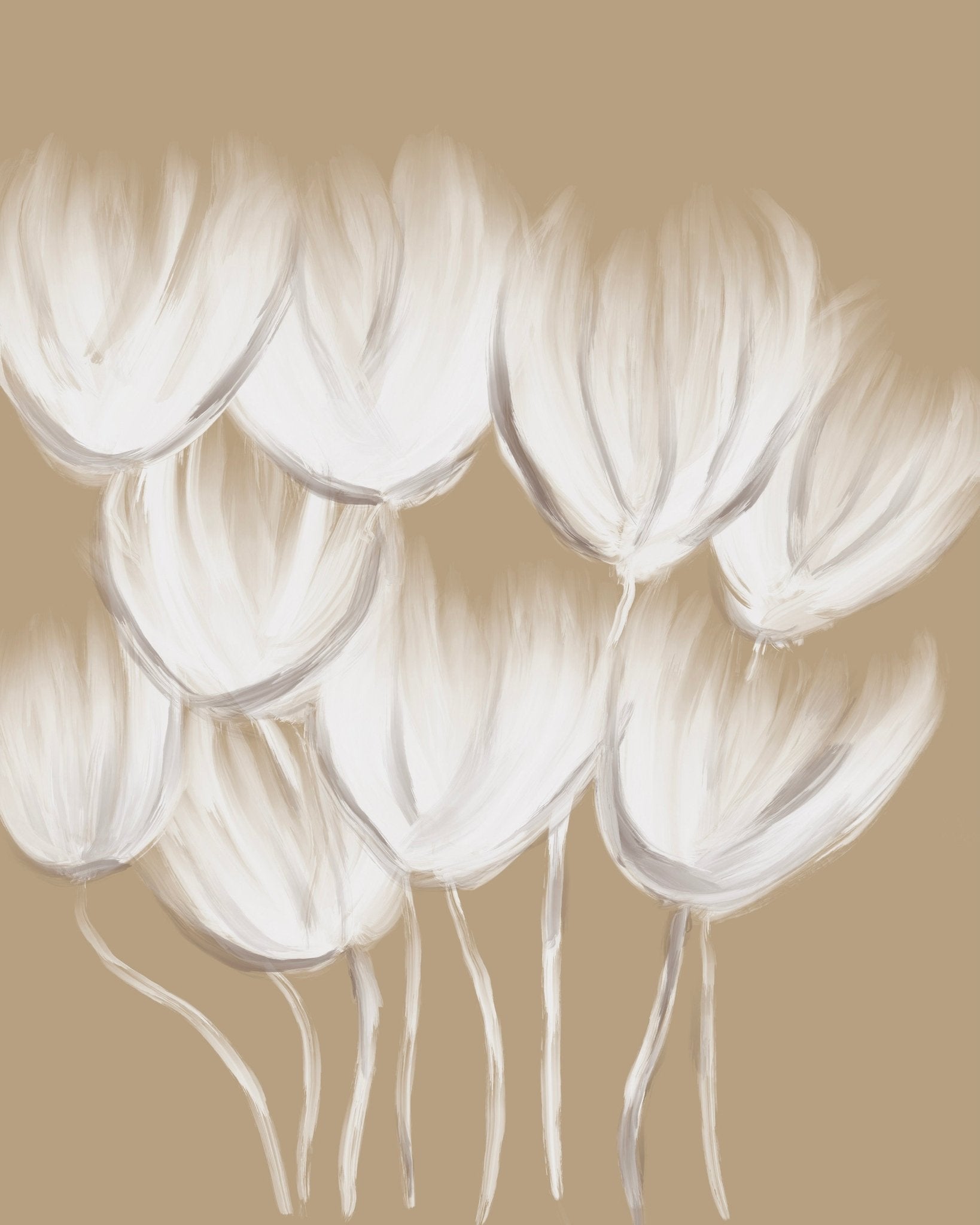 Soft White Tulips