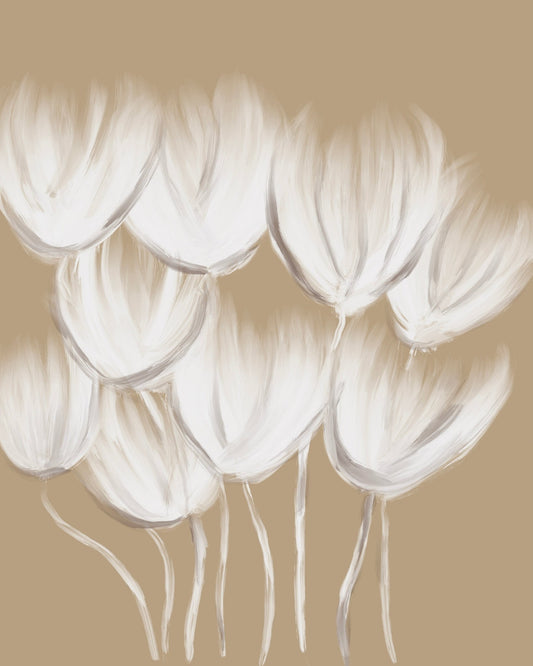 Soft White Tulips