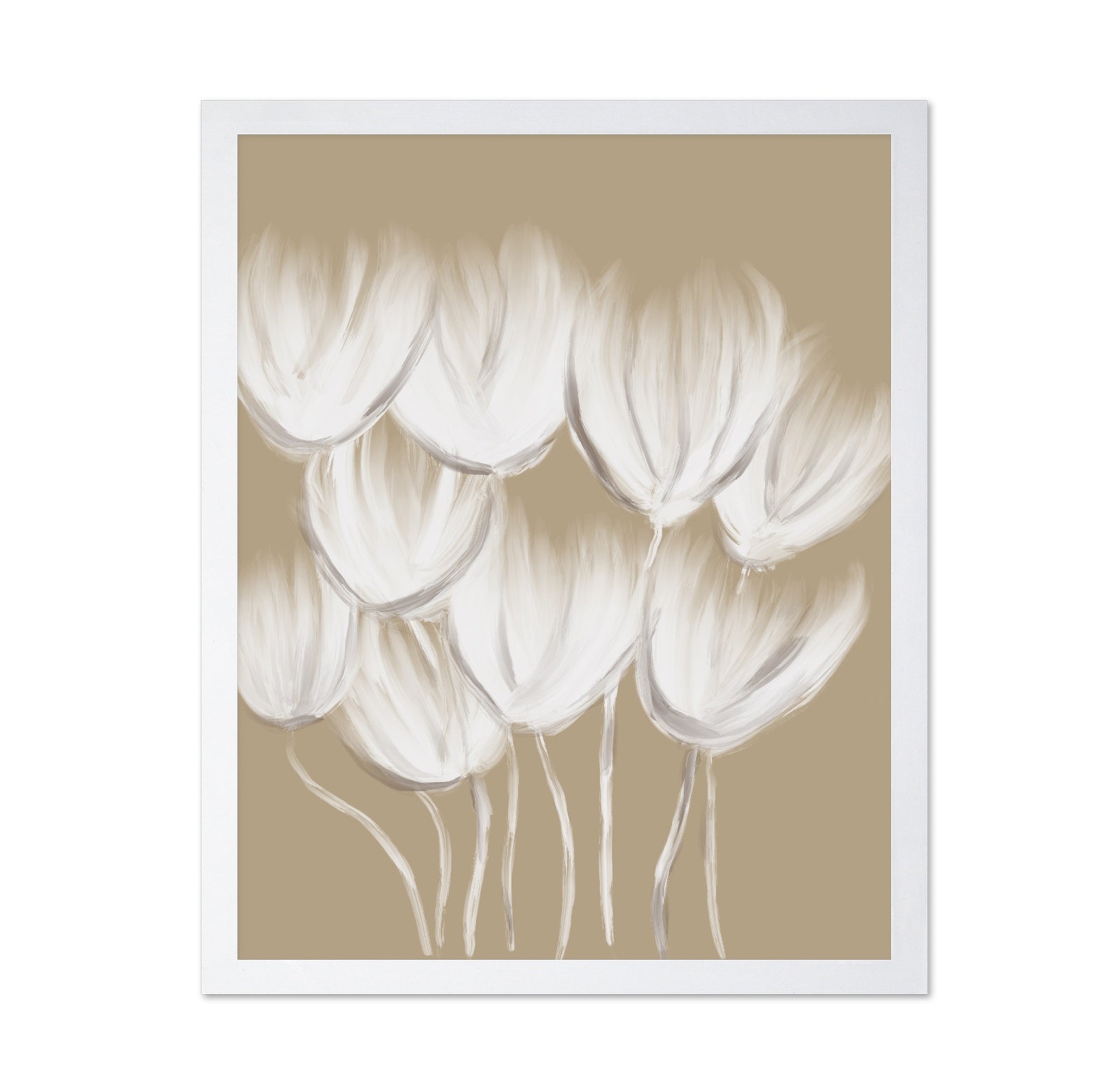 Soft White Tulips