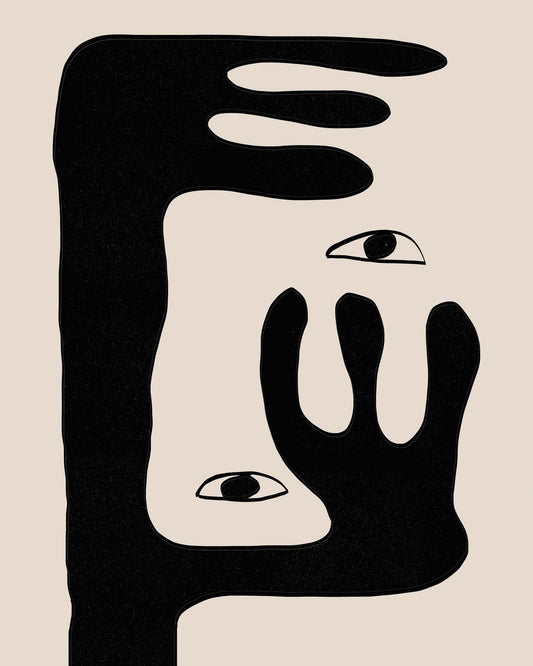 Abstract Face Silhouette