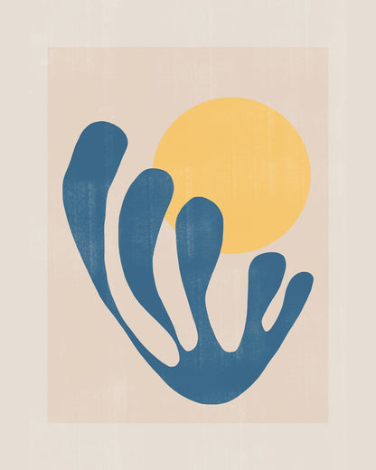 Blue Organic Form Sun