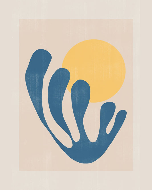 Blue Organic Form Sun