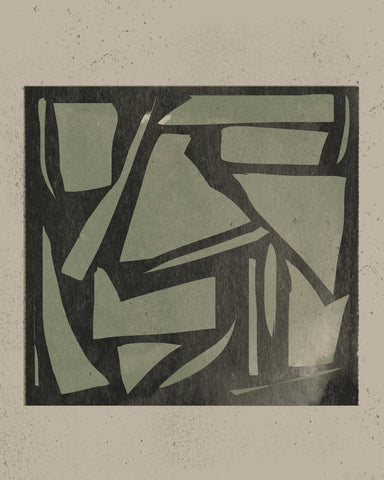 Abstract Block Print Art