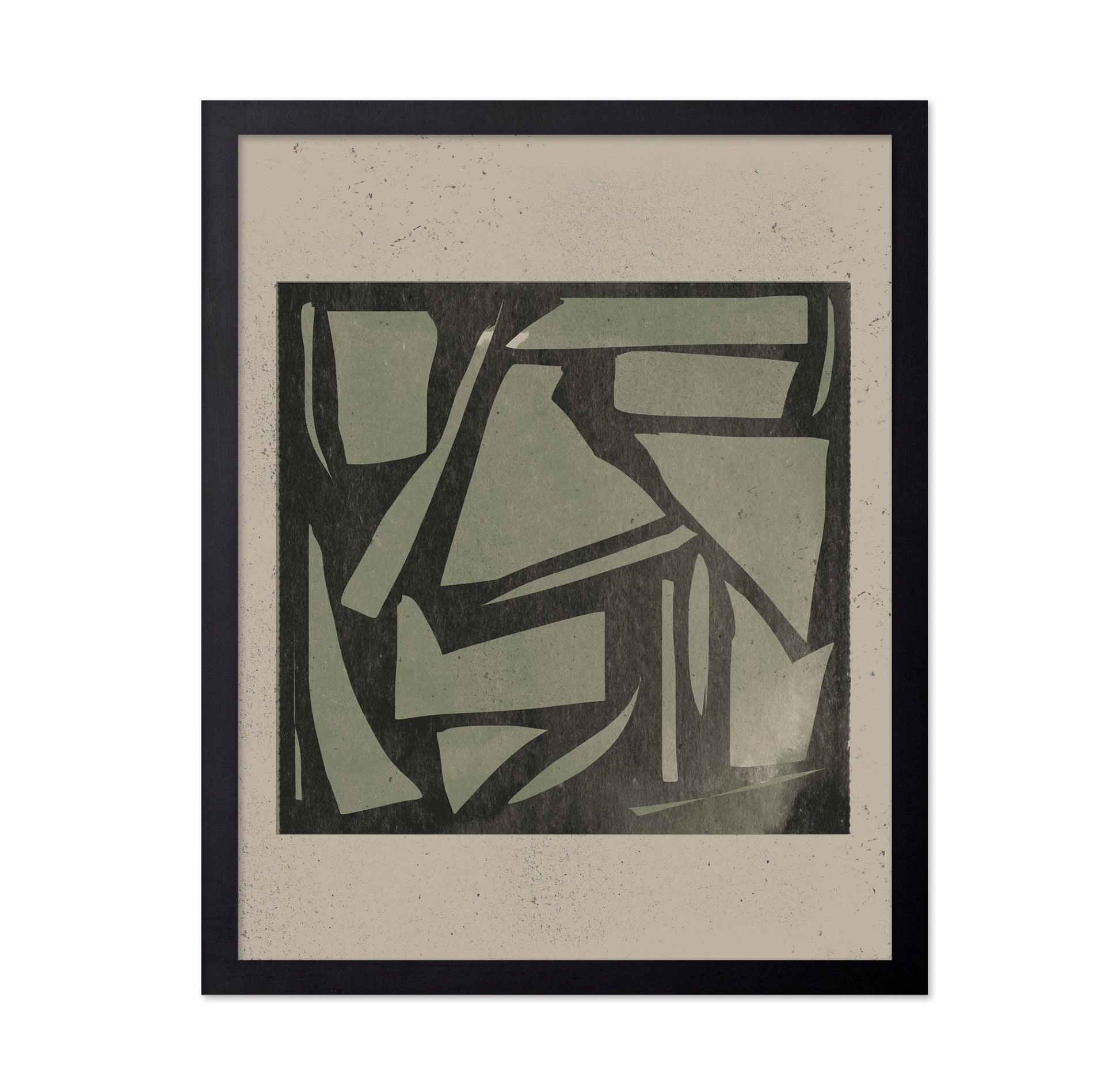 Abstract Block Print Art