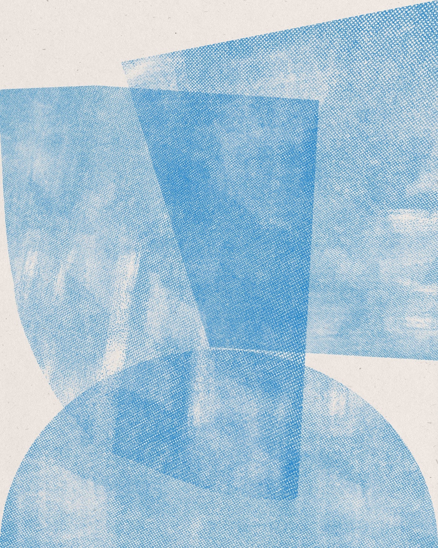 Blue Textured Shapes