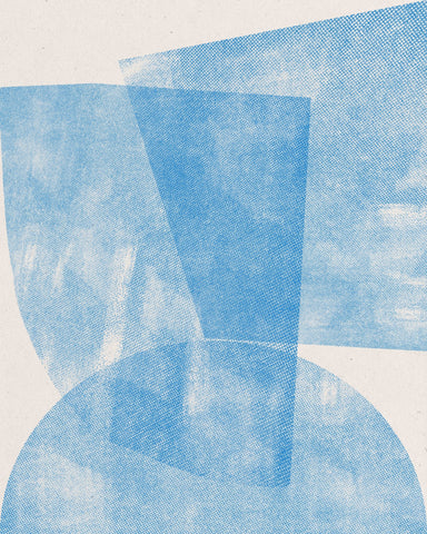 Blue Textured Shapes