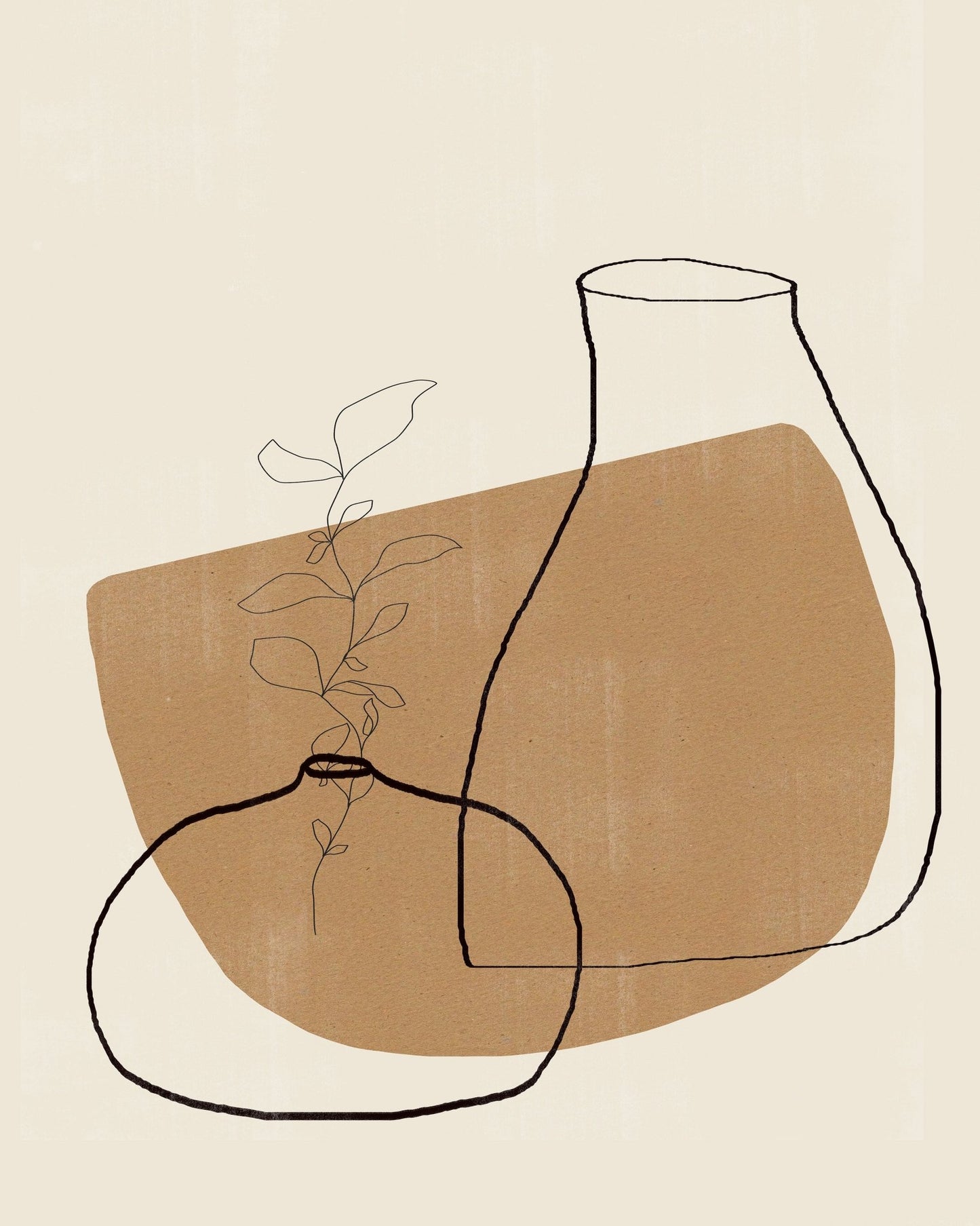 Minimal Vase Line Art