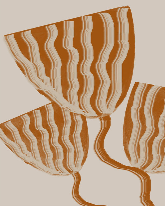 Striped Abstract Leaves