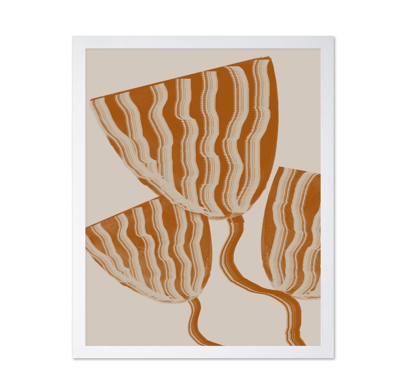 Striped Abstract Leaves