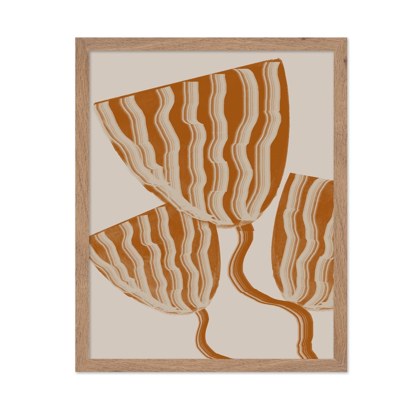Striped Abstract Leaves