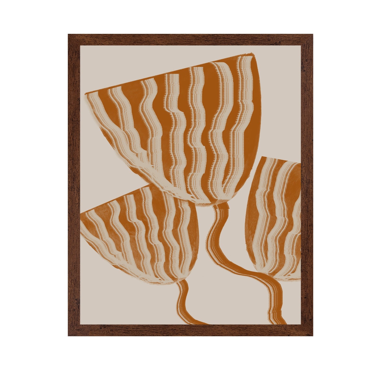 Striped Abstract Leaves