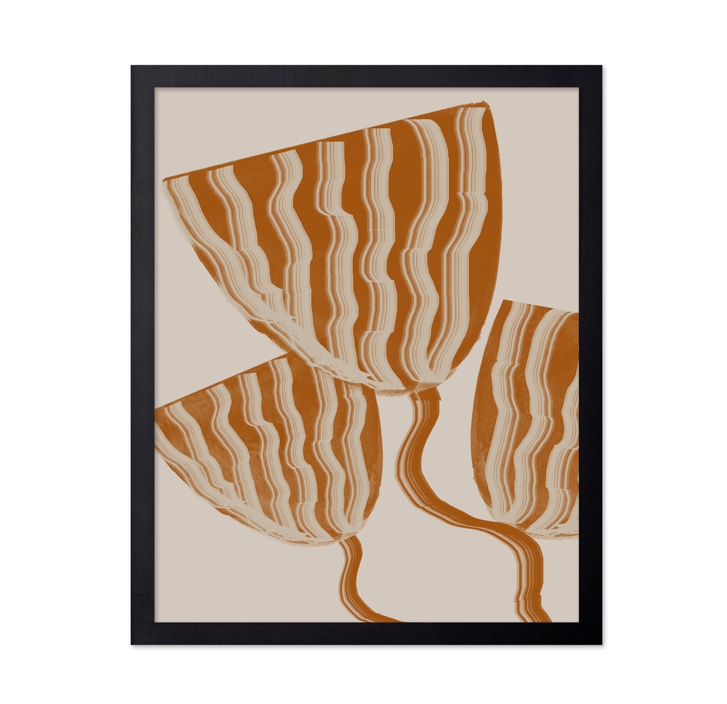 Striped Abstract Leaves