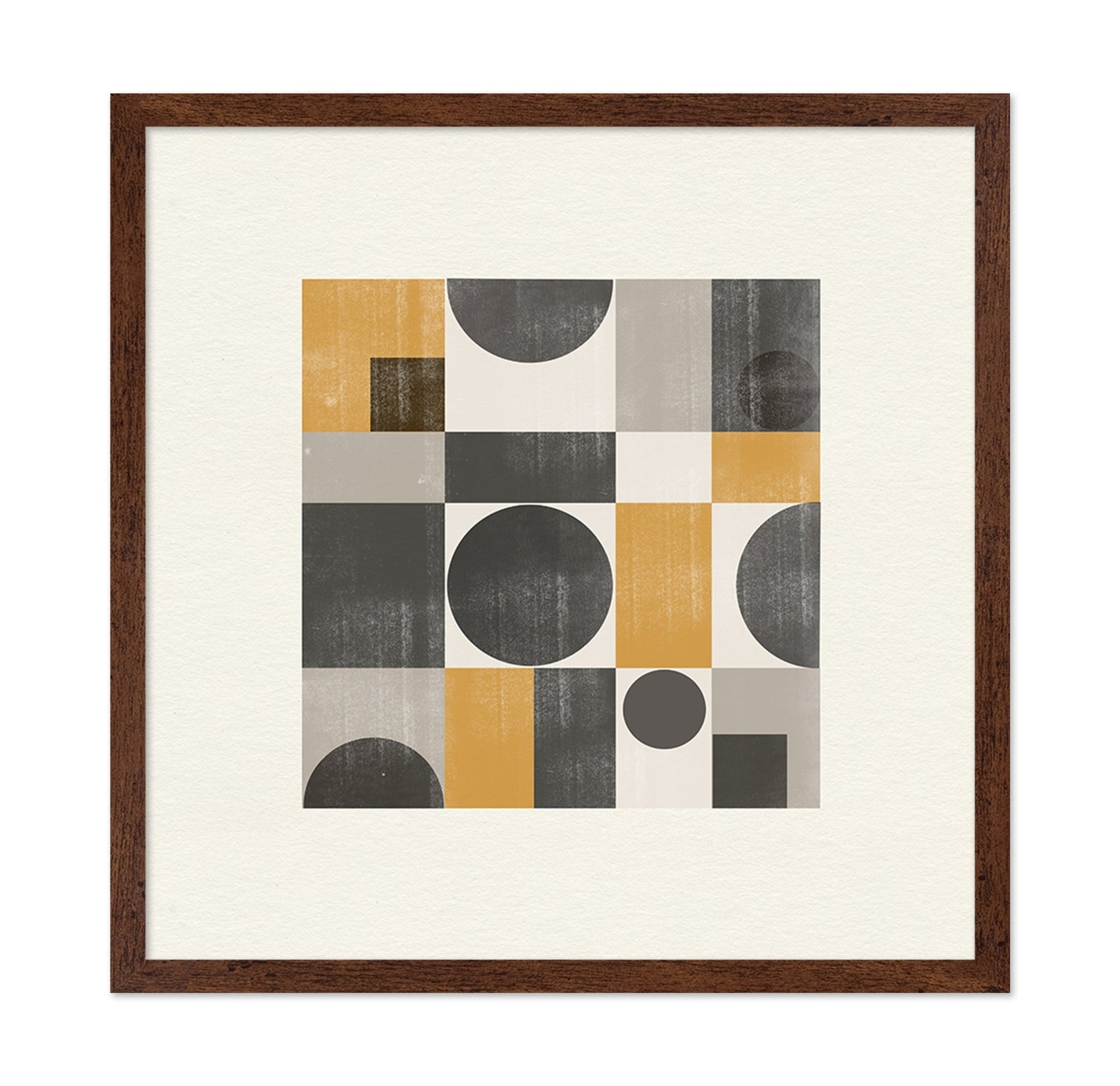 Mustard Geometric Abstract
