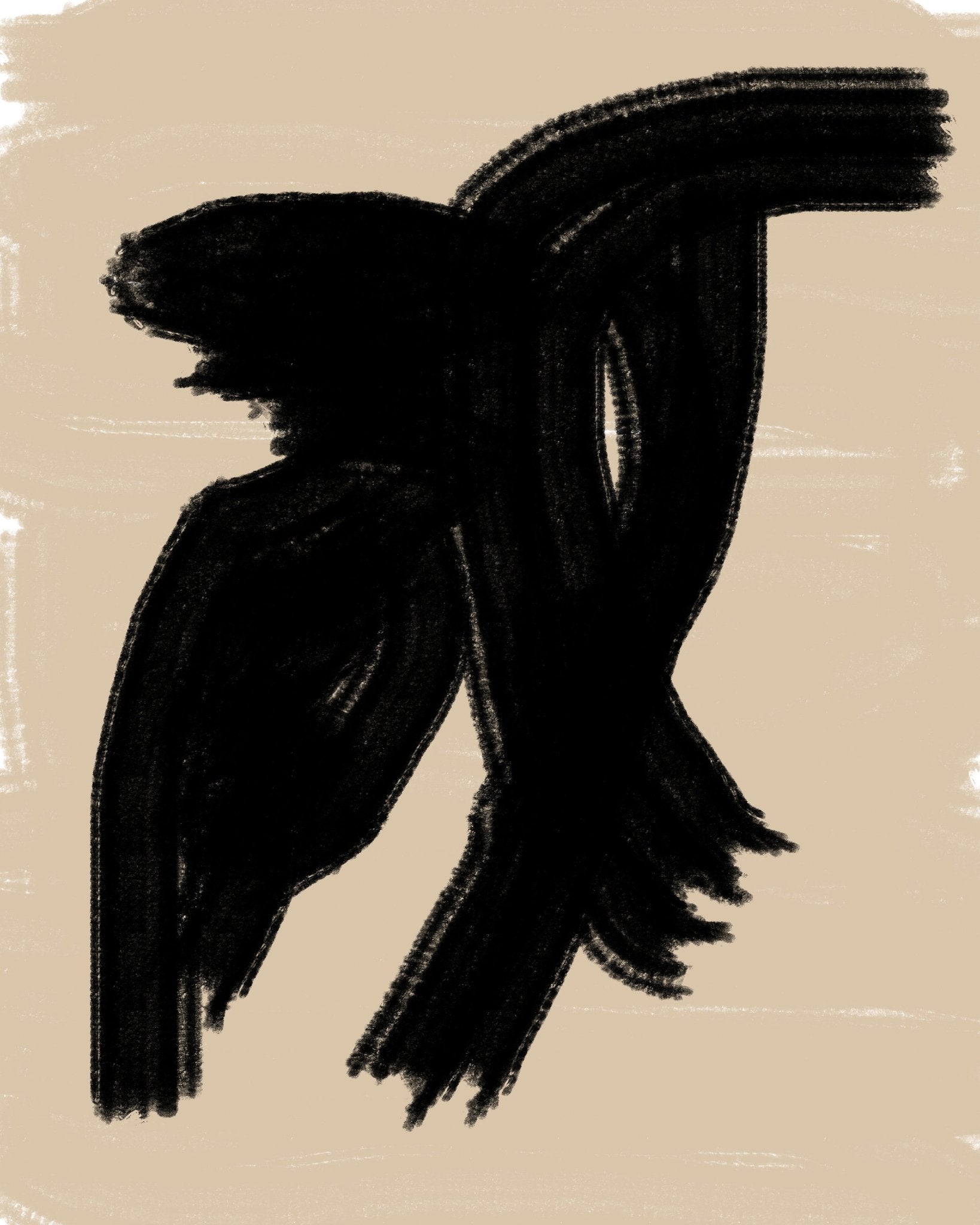 Black Brush Abstract