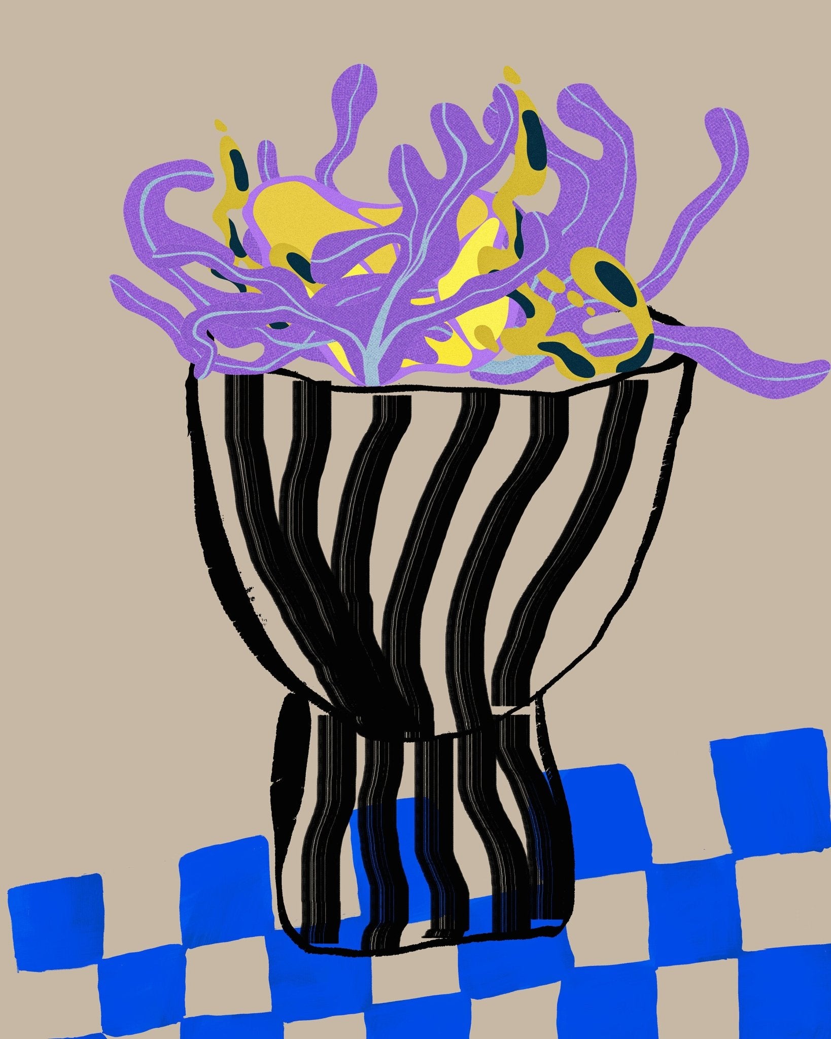 Abstract Floral Vase No2