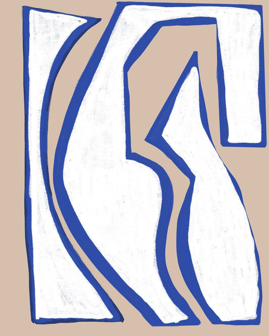 Blue Contour Figure