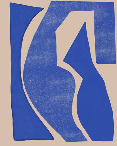 Blue Abstract Flow No1