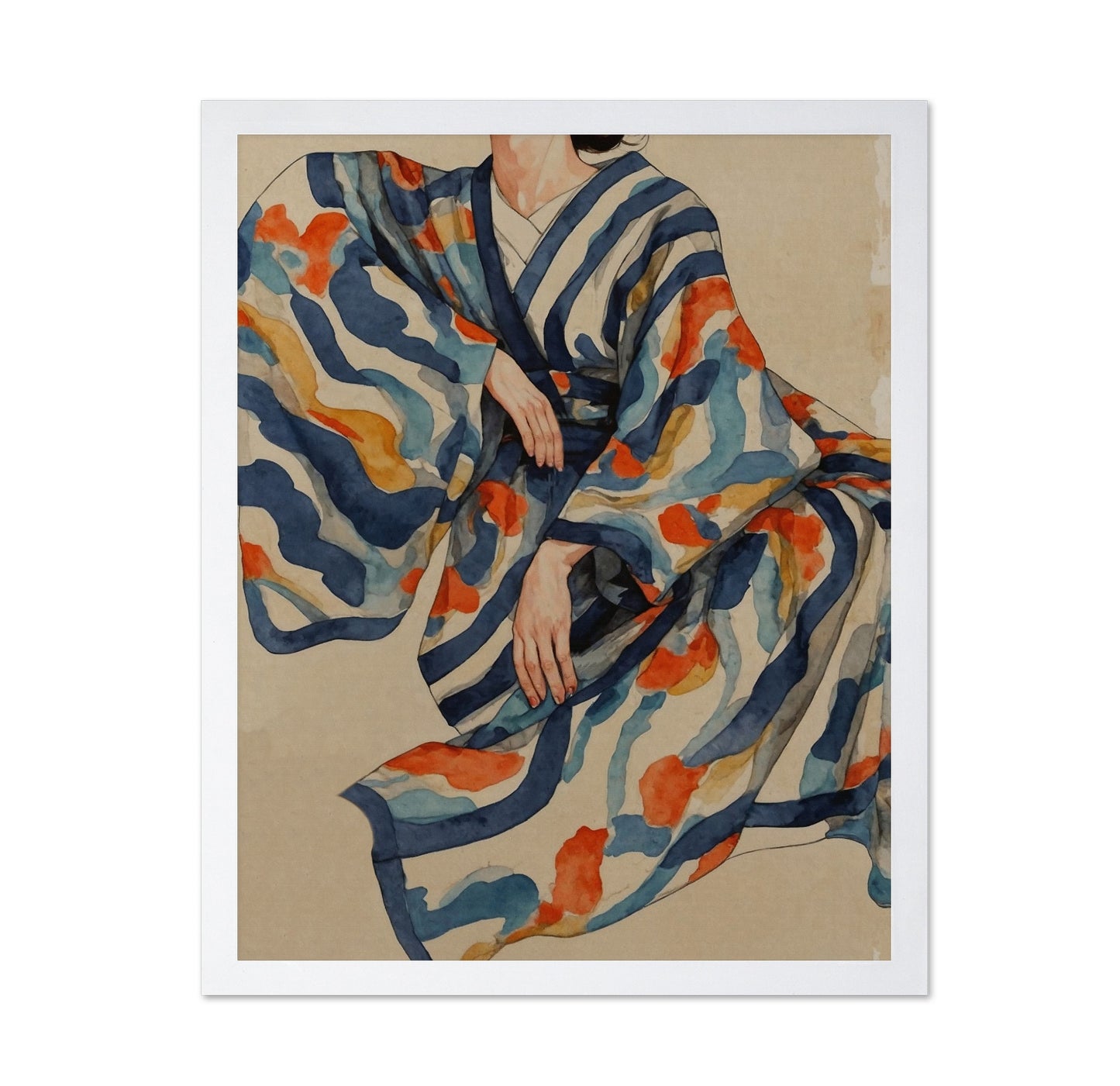 Kimono Figure Watercolor