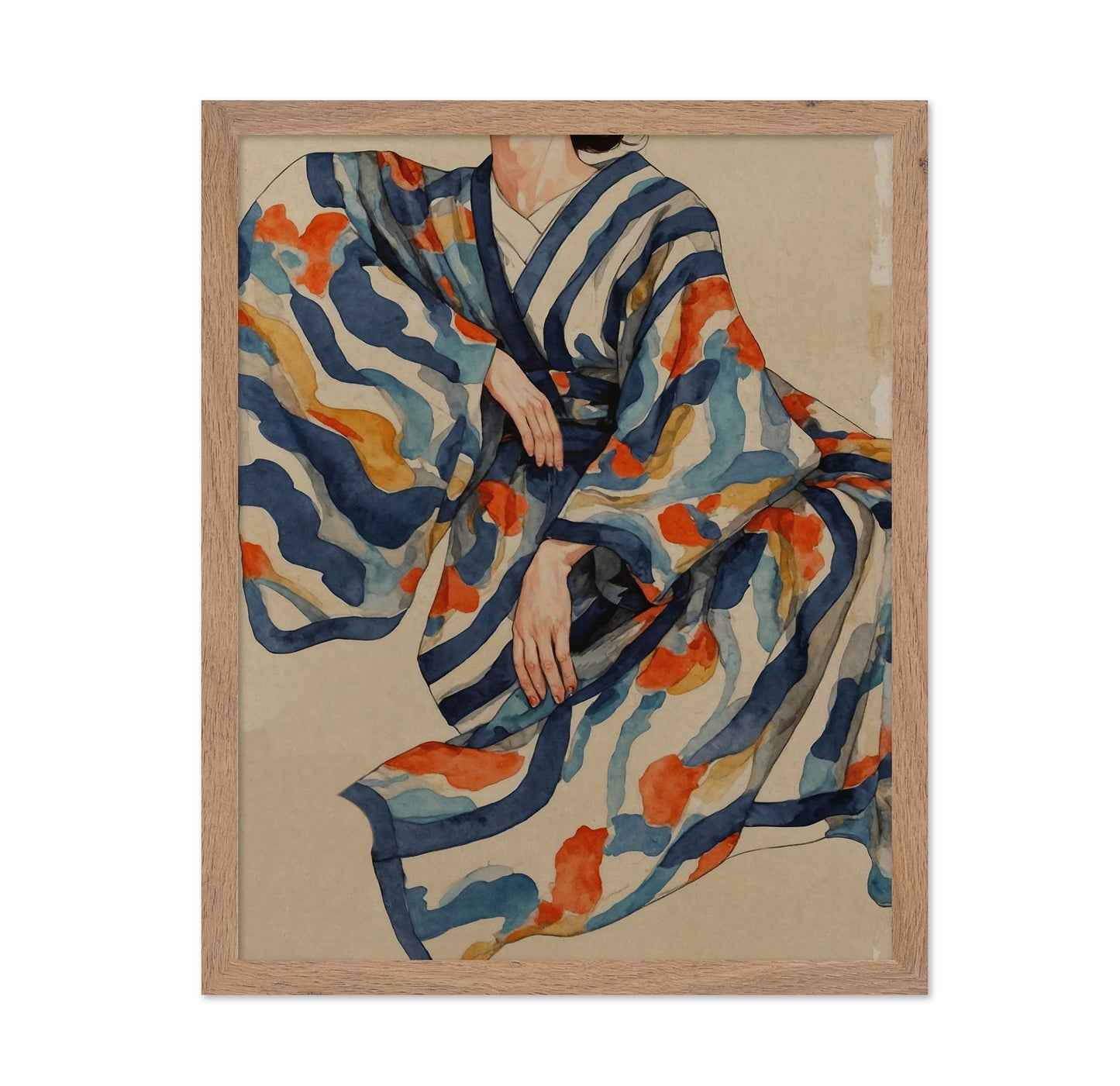 Kimono Figure Watercolor