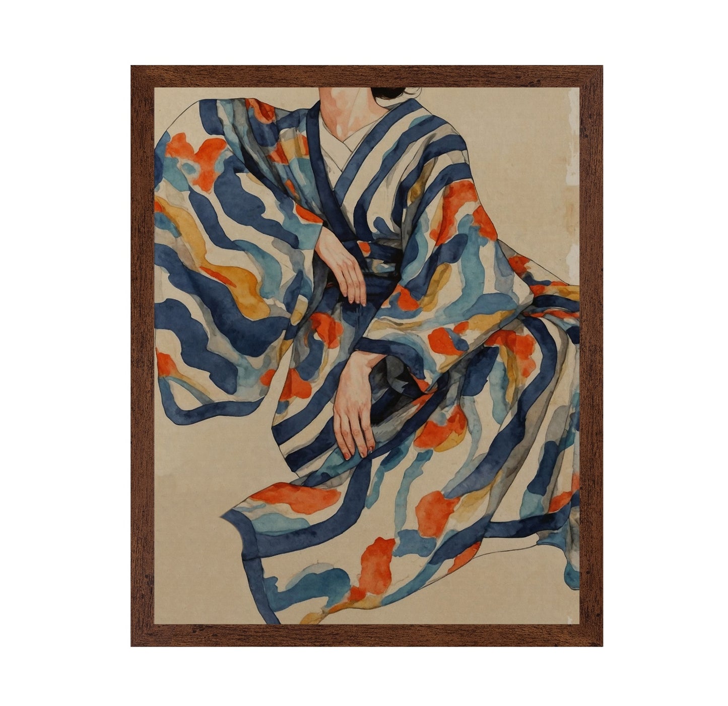 Kimono Figure Watercolor