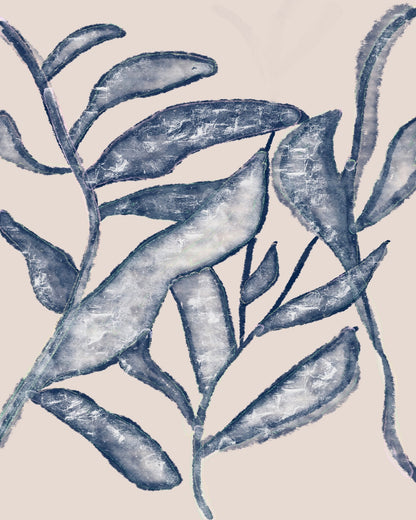 Muted Blue Leaves