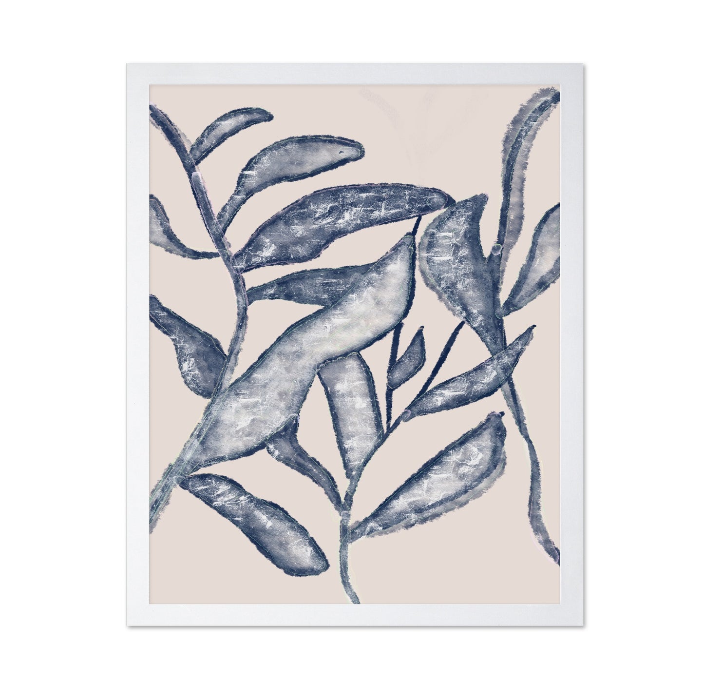 Muted Blue Leaves