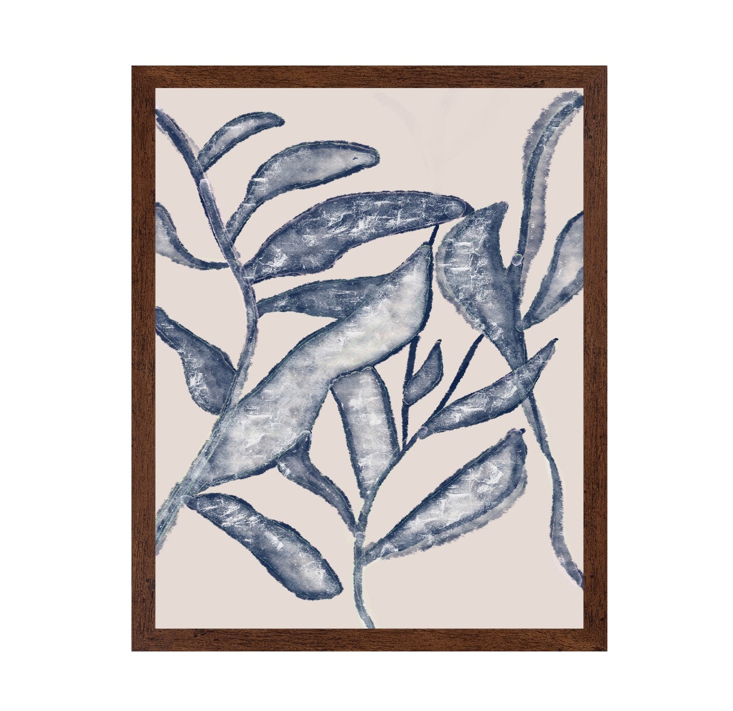 Muted Blue Leaves