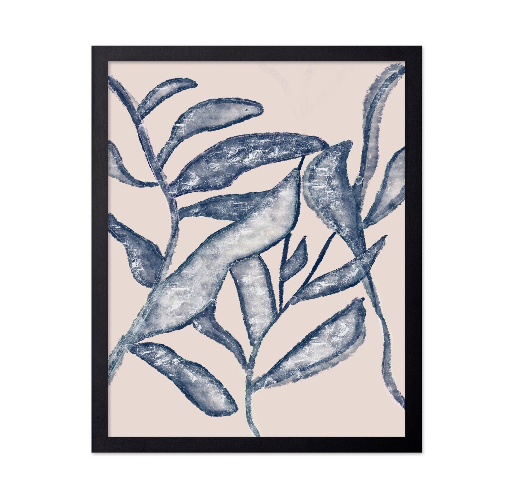 Muted Blue Leaves